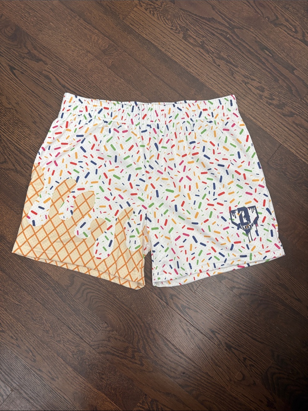 White Ice Cream Sprinkles Men's Swim Shorts
